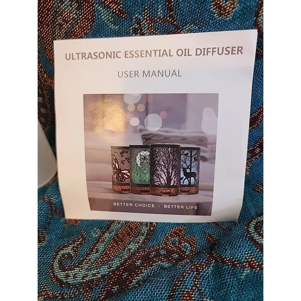 EQUSUPRO Essential Oil Diffuser 100ml Metal Aromatherapy Oil Diffuser Ultrasonic